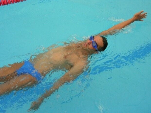 swimming west backstroke