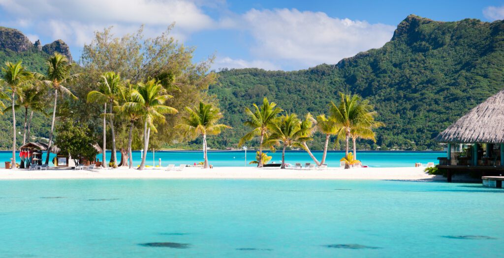 Perfect beach on Bora Bora